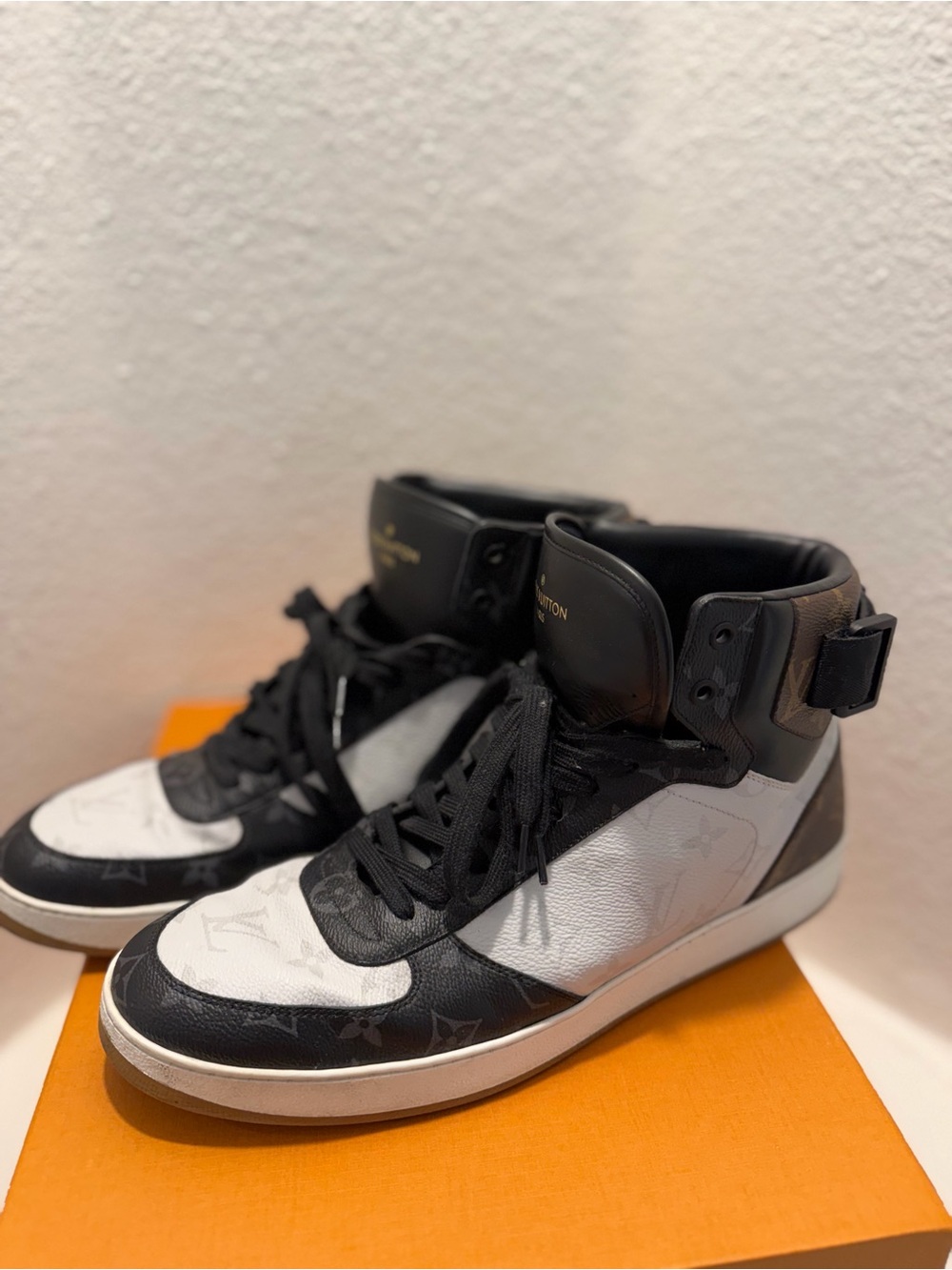 Louis Vuitton Rivoli Sneaker Boots | Black & White Monogram
